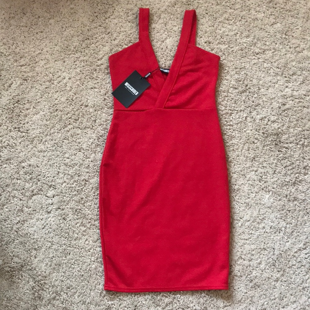 Red bodycon missguided dress